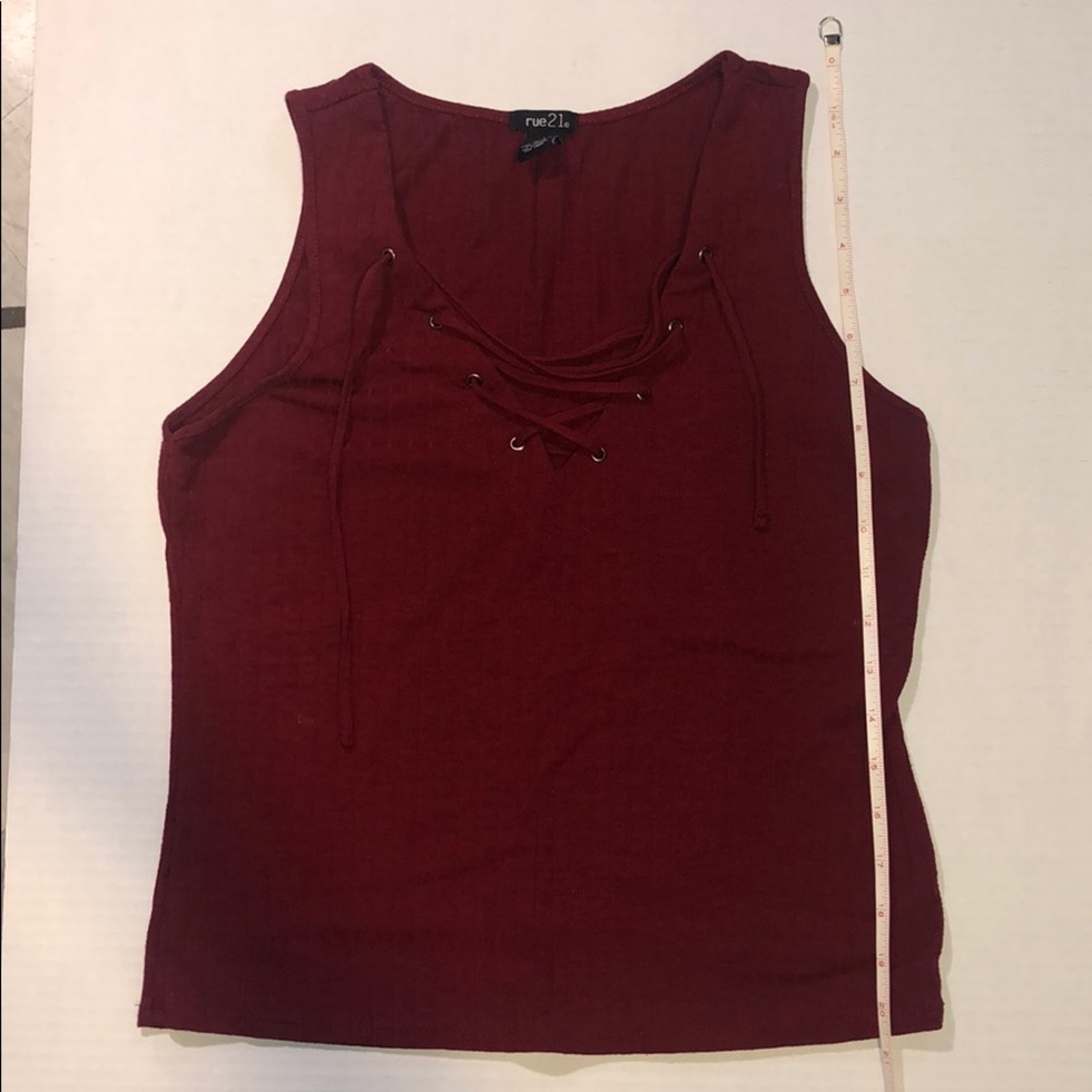 Tie up v-neck tank top